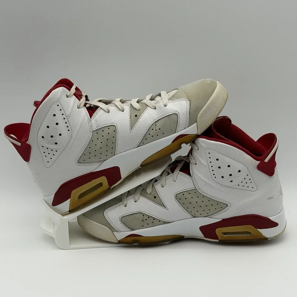 Jordan 6‎ Retro Alternate Hare White/Gym Red-Pure Platinum 384664-113 Size 11